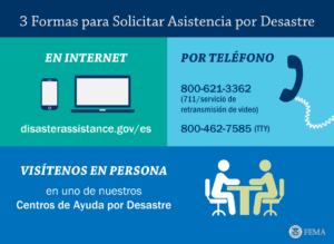 3 formas para solicitar asistencia por desastre